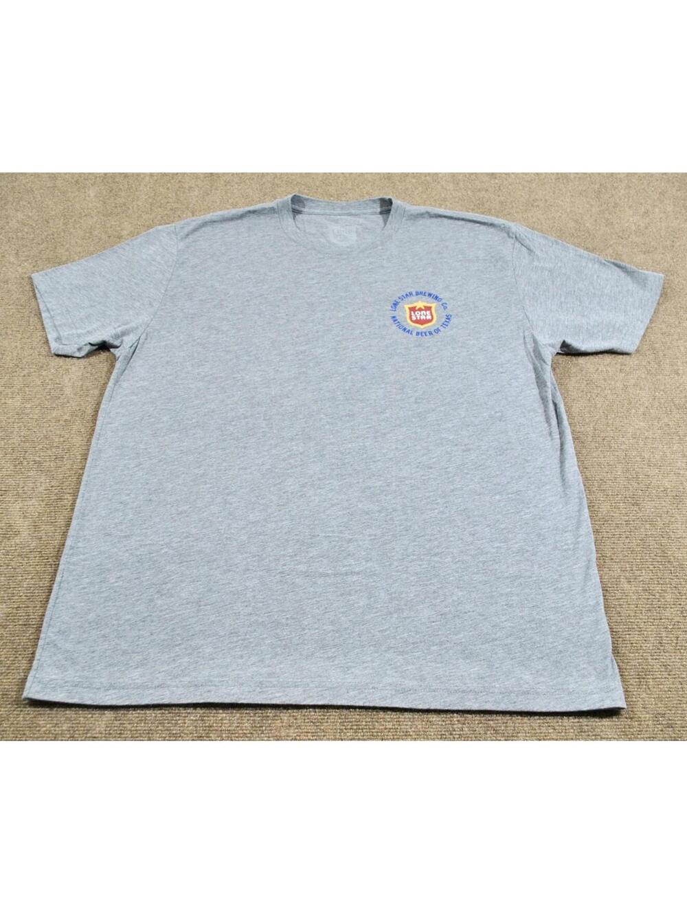 Lone Star Brewing National Beer of Texas Shirt Athletic Casual Gray Size X-Large